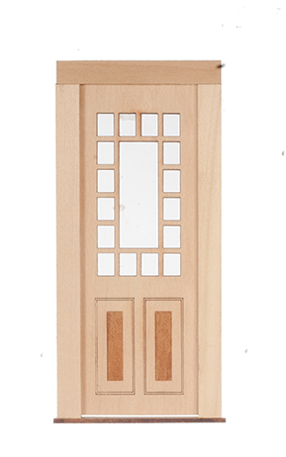 Dollhouse Miniature DOOR - 17 LIGHT with  2 RAISED PANELS